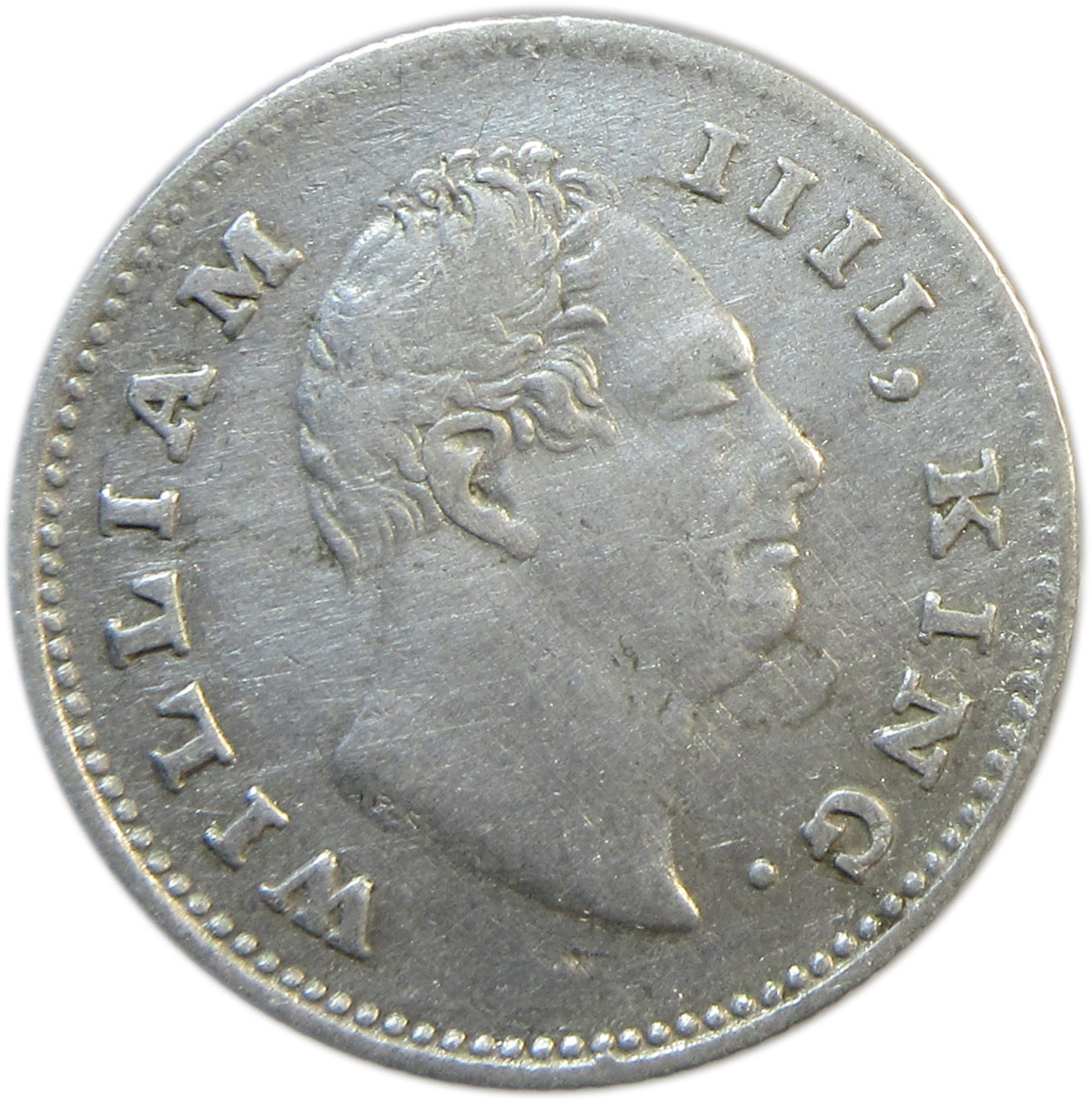 1835 1/4 Rupee William IV King Calcutta Mint R.S. Incused | GK 51 Rare