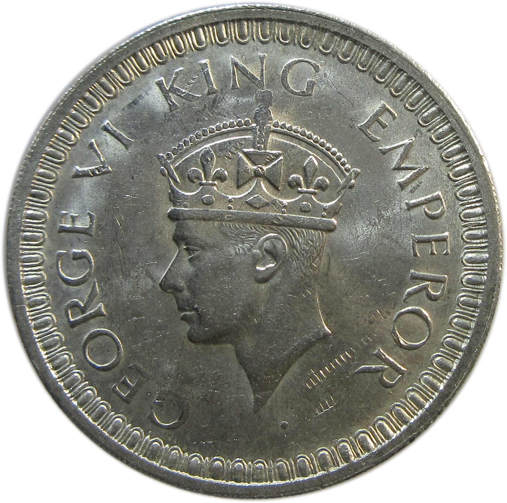 1942 One Rupee King George VI Bombay Mint UNC Grade | GK 1262 | Scarce Medium Head