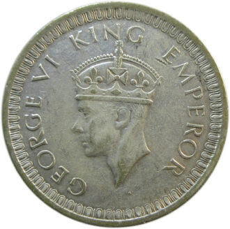 1942 One Rupee King George VI Bombay Mint UNC Grade | GK 1264 | Error Wave above crown