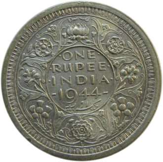 1944 One Rupee King George VI coin photo 2