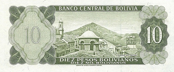 Bolivia 10 Pesos Bolivianos | UNC | RARE - Image 2