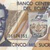Ecuador 5000 Sucres banknote 1996-1999 front