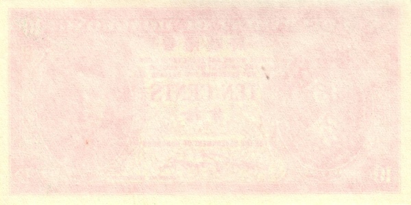 Hong Kong 10 Cents Government of Hong Kong1945 | UNC | Rare - Image 2