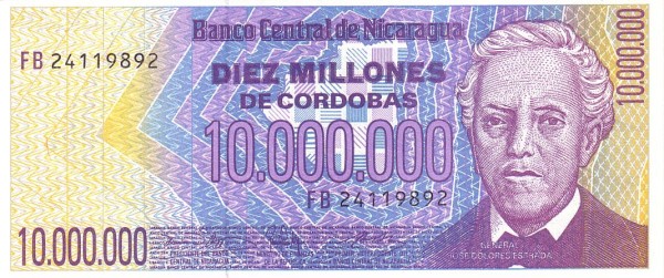 Nicaragua 10.000.000 Córdobas 1990 | UNC